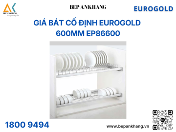Kệ chén bát đĩa cố định dạng chữ V 2 tầng Eurogold EU01100 - 1000mm - Inox 201